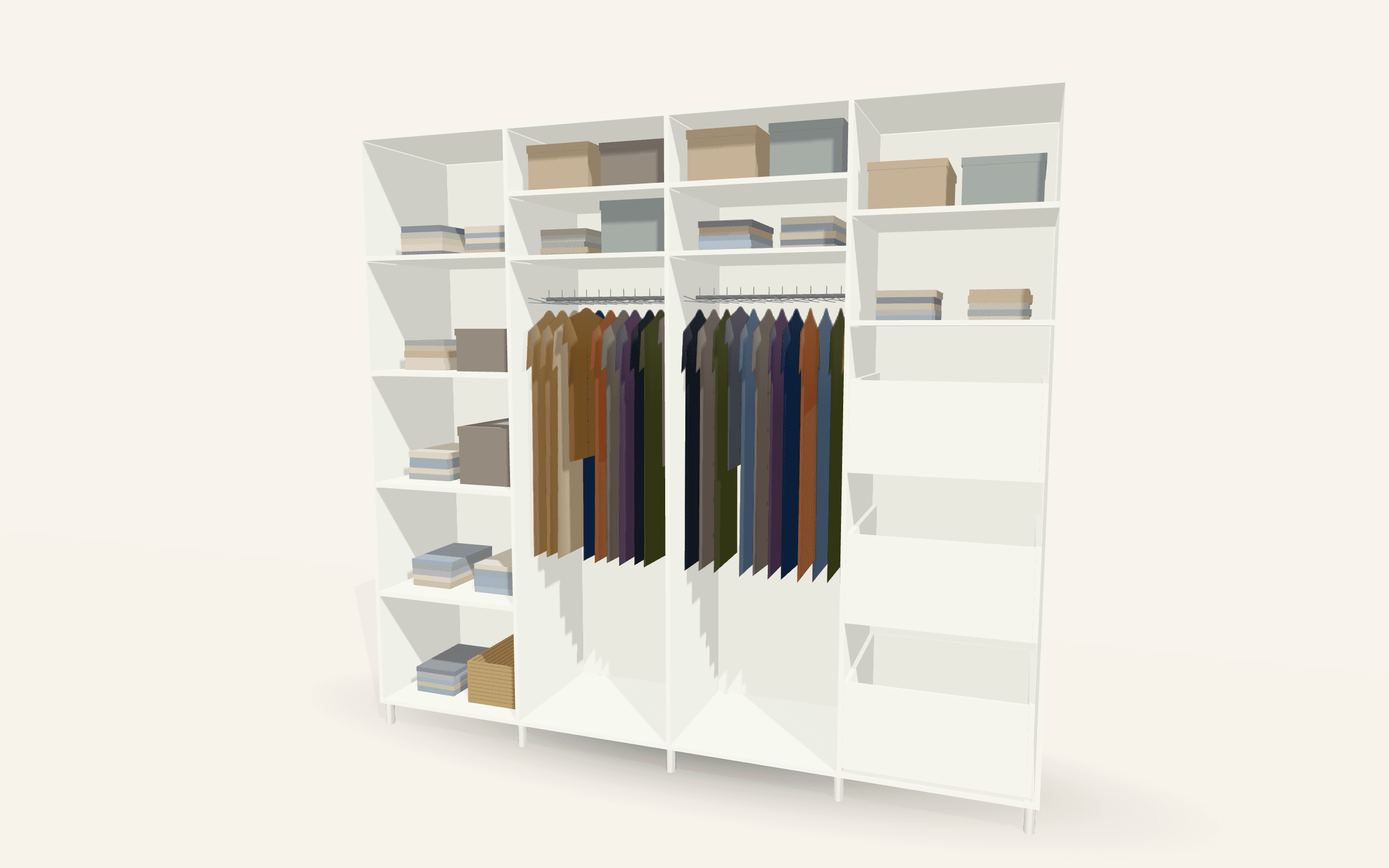 The Milan Hinged Wardrobe
